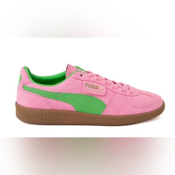 Puma Palermo Women's Athletic Shoe In Pink Delight and Green - Picture 3 of 5